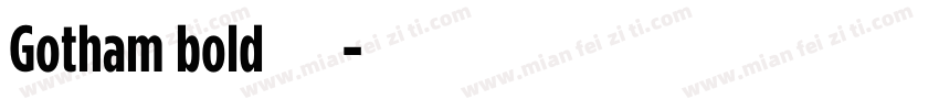 Gotham bold 粗体字体转换